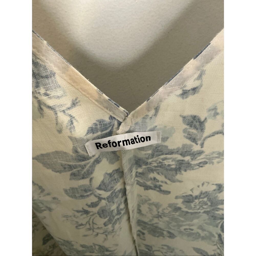 Reformation Monique Linen Dress | Medium in the Teacup - Picture 6 of 9